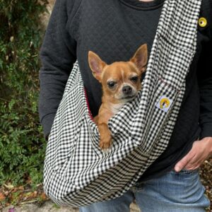 Bolso para perro pequeño. Blanco y negro