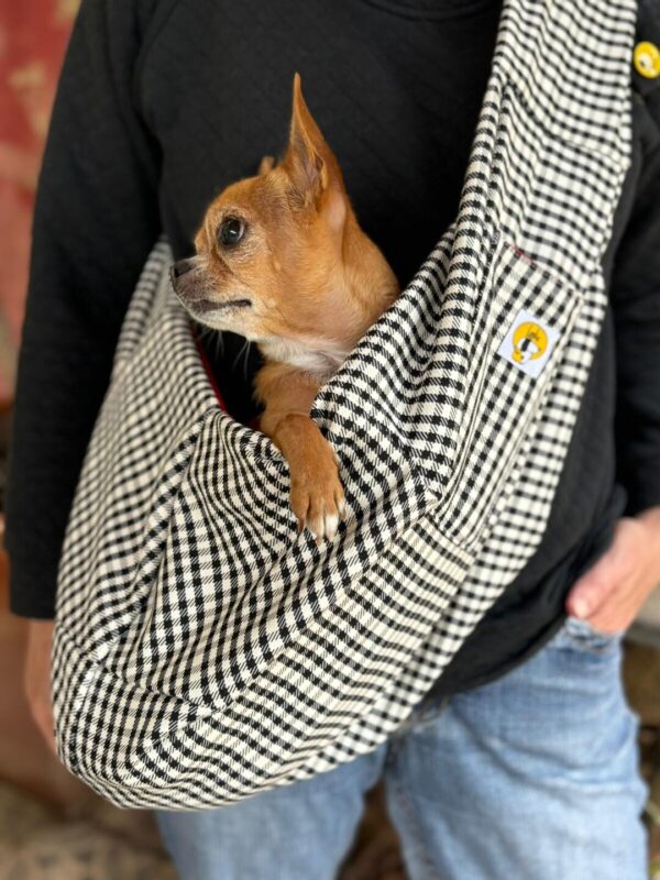Bolso para perro pequeño. Blanco y negro - Imagen 5