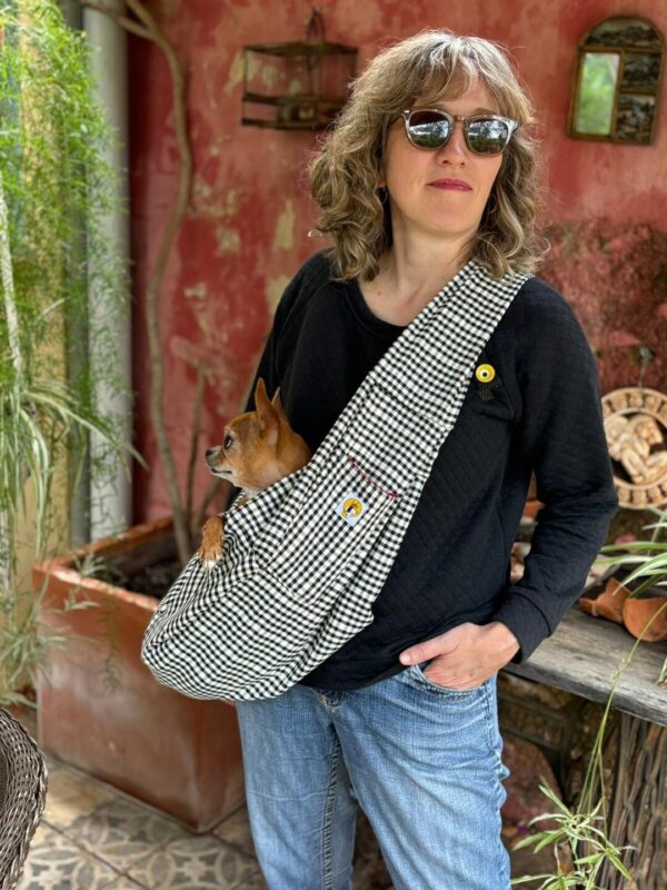 Bolso para perro pequeño. Blanco y negro - Imagen 6