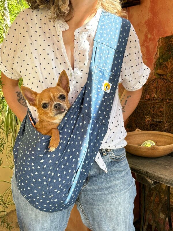 Bolso tejano para llevar perros pequeños - Imagen 4